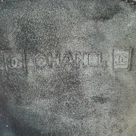 Chanel Black  Wool, Suede & Shearling Lace up Combat Boots, Size 39 - Picture 16 of 16